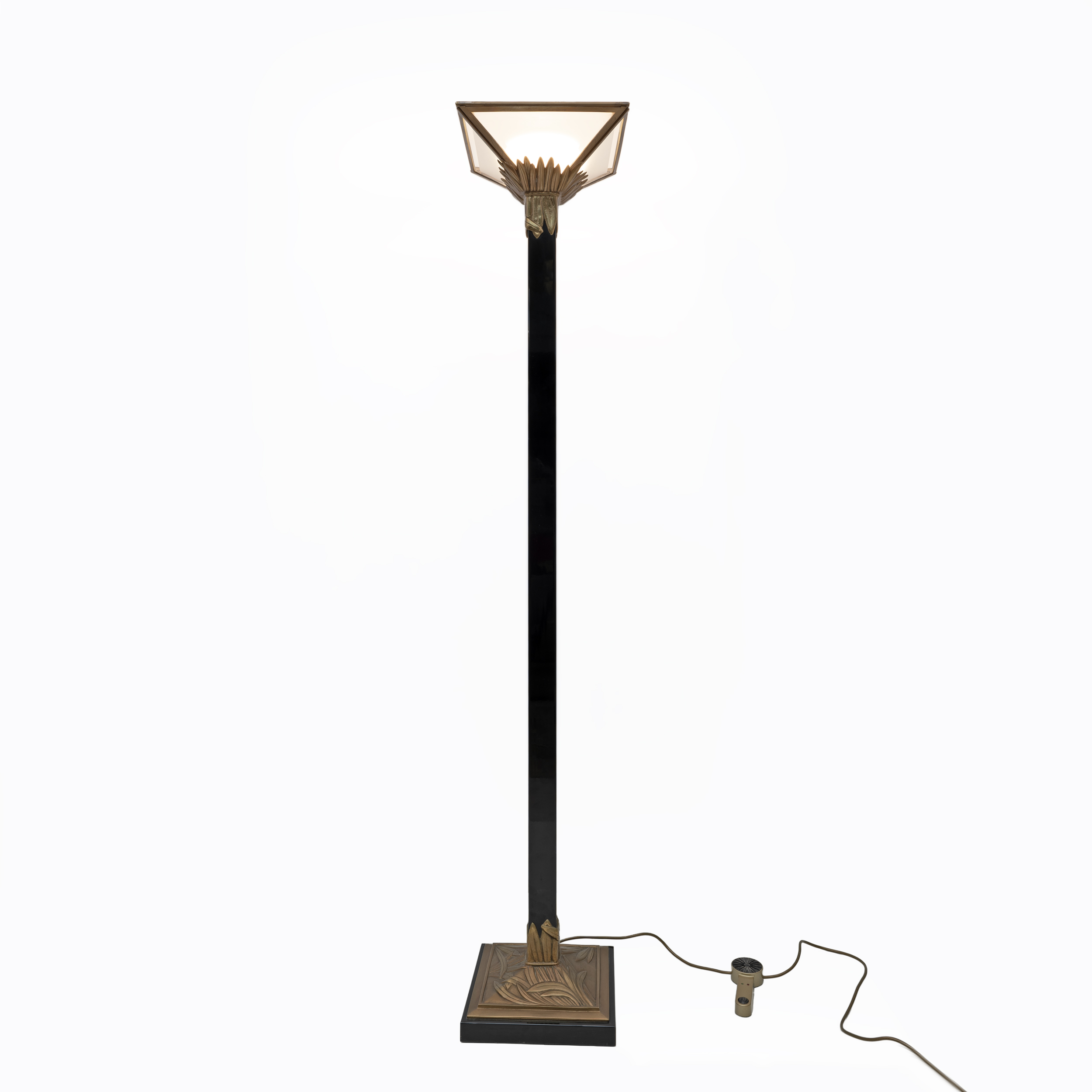 Gianfranco Frattini Art Deco Style Italian Floor Lamp by Relco Milano, 1970s