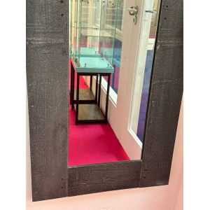 Italian Etched Cast Aluminium Wall Mirror By Lorenzo Burchiellaro, 1970s
