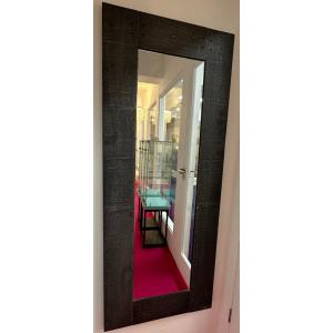 Italian Etched Cast Aluminium Wall Mirror By Lorenzo Burchiellaro, 1970s