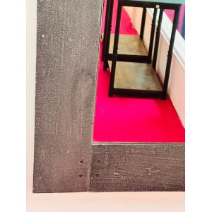 Italian Etched Cast Aluminium Wall Mirror By Lorenzo Burchiellaro, 1970s