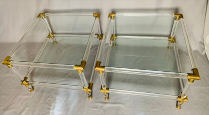 Glamorous Italian Acrylic Glass Side Tables, 1970s - Image 8