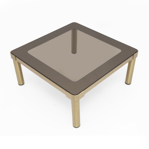 Luciano Frigerio Mid-Century Modern Italian Brass and Glass Coffee Table, 1970s