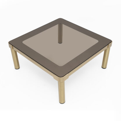 Luciano Frigerio Mid-Century Modern Italian Brass and Glass Coffee Table, 1970s - Image 6