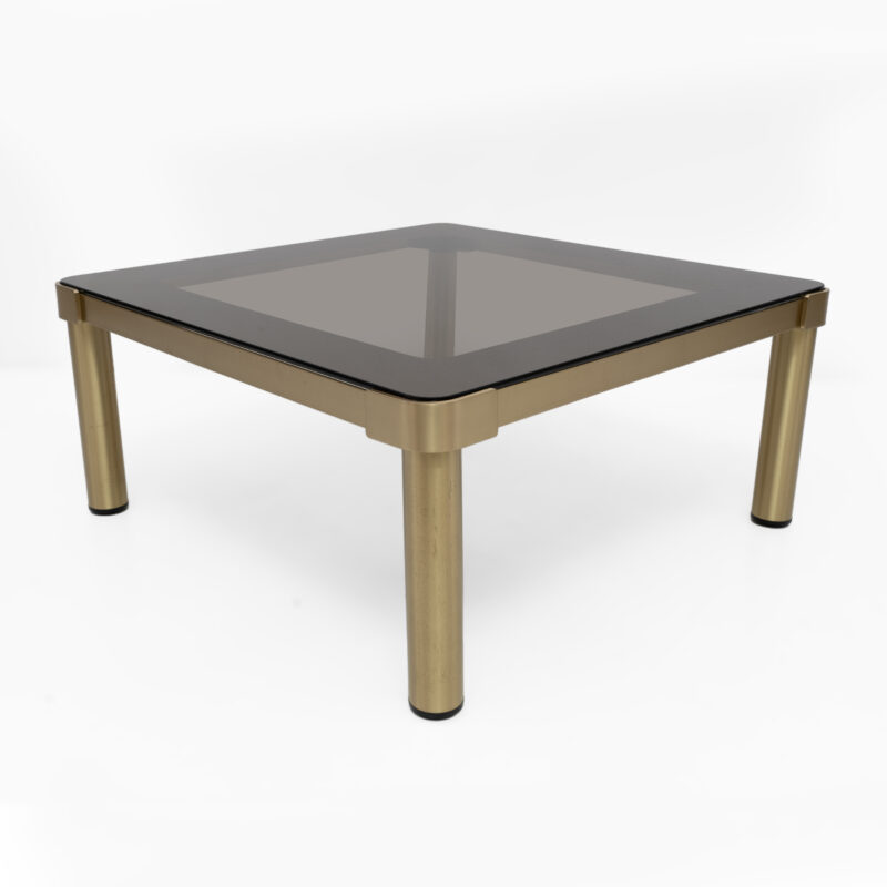 Luciano Frigerio Mid-Century Modern Italian Brass and Glass Coffee Table, 1970s