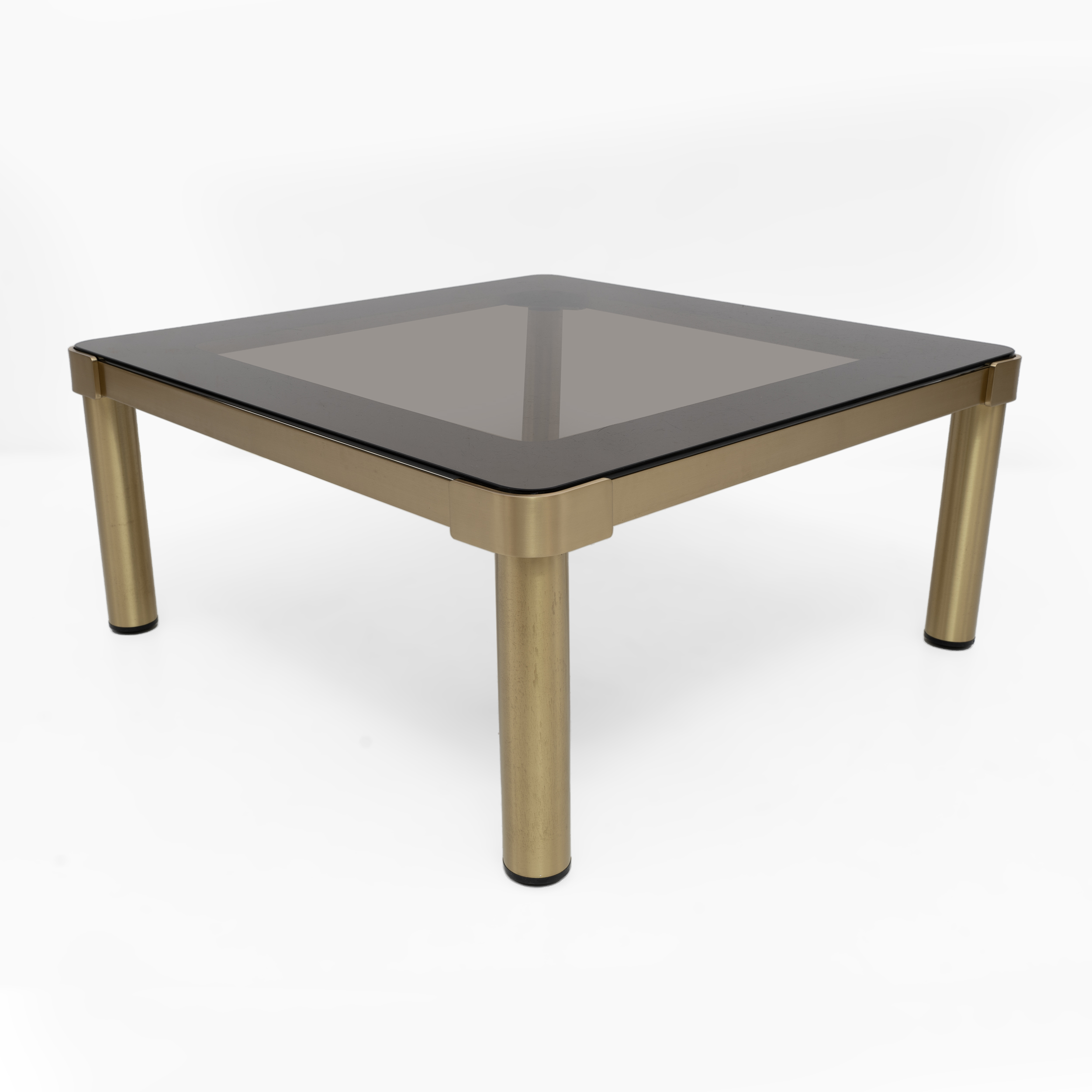 Luciano Frigerio Mid-Century Modern Italian Brass and Glass Coffee Table, 1970s