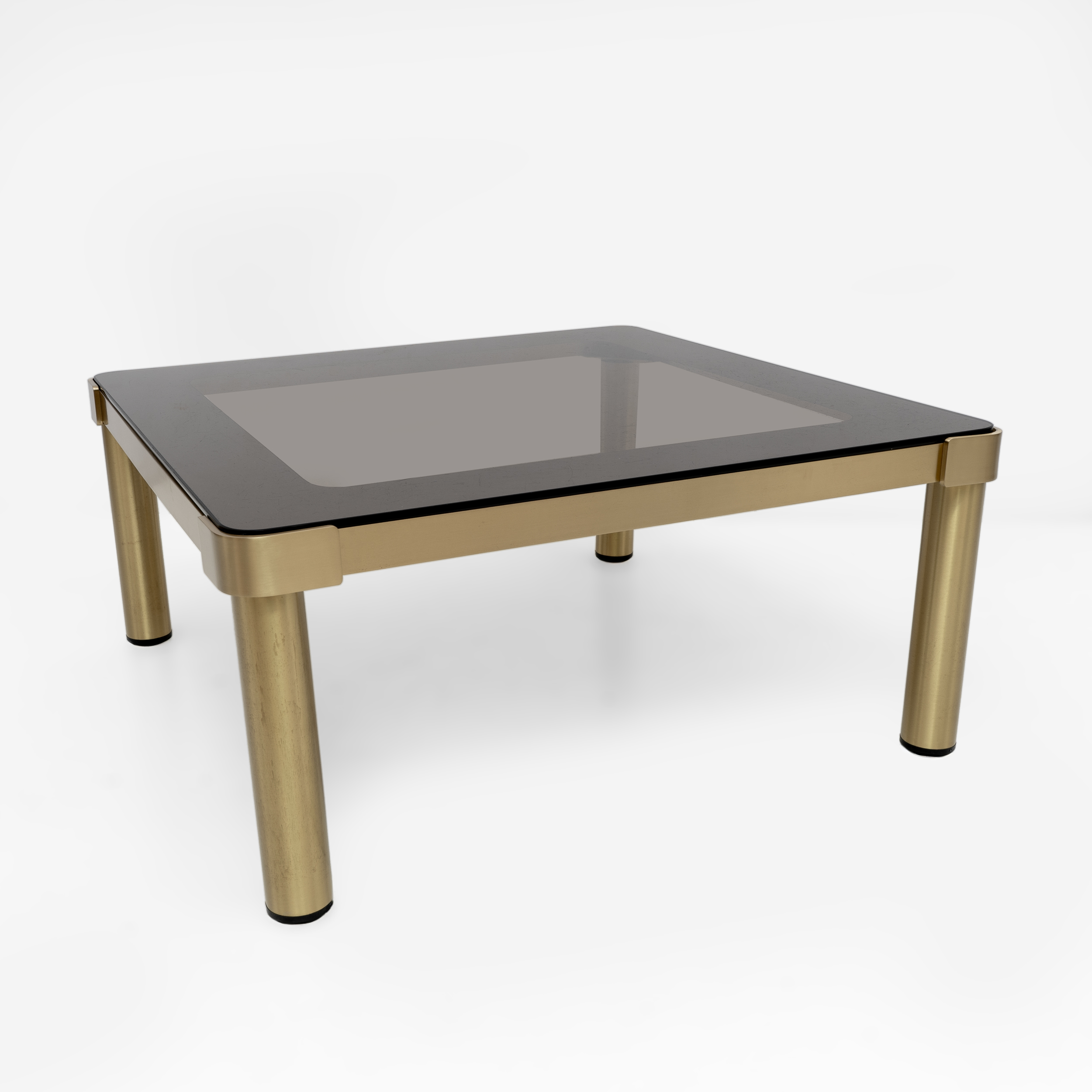 Luciano Frigerio Mid-Century Modern Italian Brass and Glass Coffee Table, 1970s