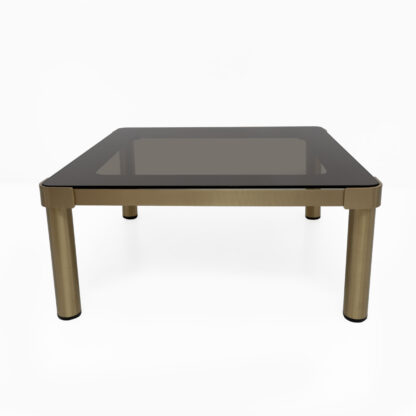 Luciano Frigerio Mid-Century Modern Italian Brass and Glass Coffee Table, 1970s - Image 2