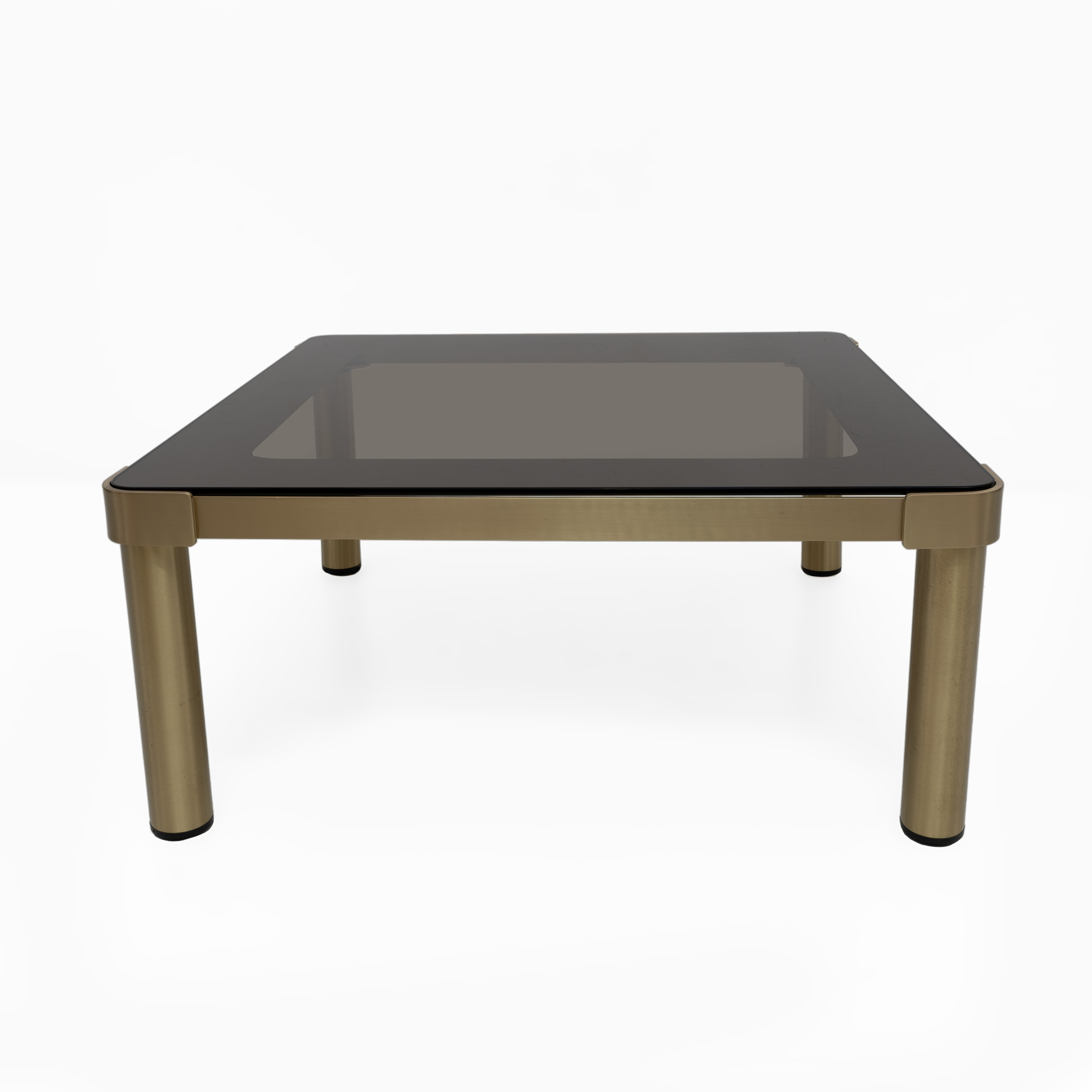 Luciano Frigerio Mid-Century Modern Italian Brass and Glass Coffee Table, 1970s