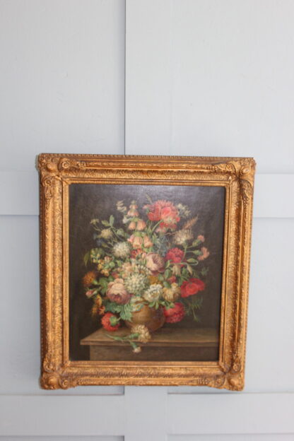 19th Century Floral Still Life With Fox Gloves And Honeysuckle - Image 5