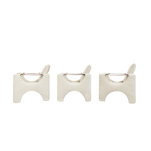 Set Of 3 Geometric Armchairs from Łódzkie Fabryki Mebli, Europe, 1975