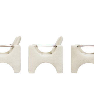 Set Of 3 Geometric Armchairs from Łódzkie Fabryki Mebli, Europe, 1975