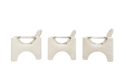 Set Of 3 Geometric Armchairs from Łódzkie Fabryki Mebli, Europe, 1975