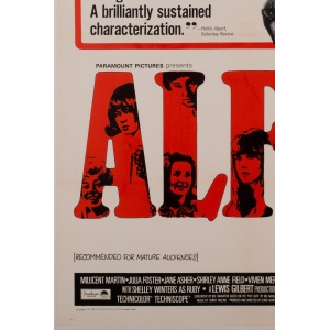 Alfie US 1 Sheet, Film Movie Poster 1966 Linen Backed