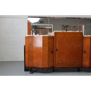 Art Deco buffet, Macassar Ebony and Walnut Burl, 1920-1930