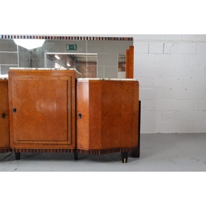 Art Deco buffet, Macassar Ebony and Walnut Burl, 1920-1930