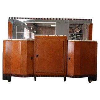 Art Deco buffet, Macassar Ebony and Walnut Burl, 1920-1930