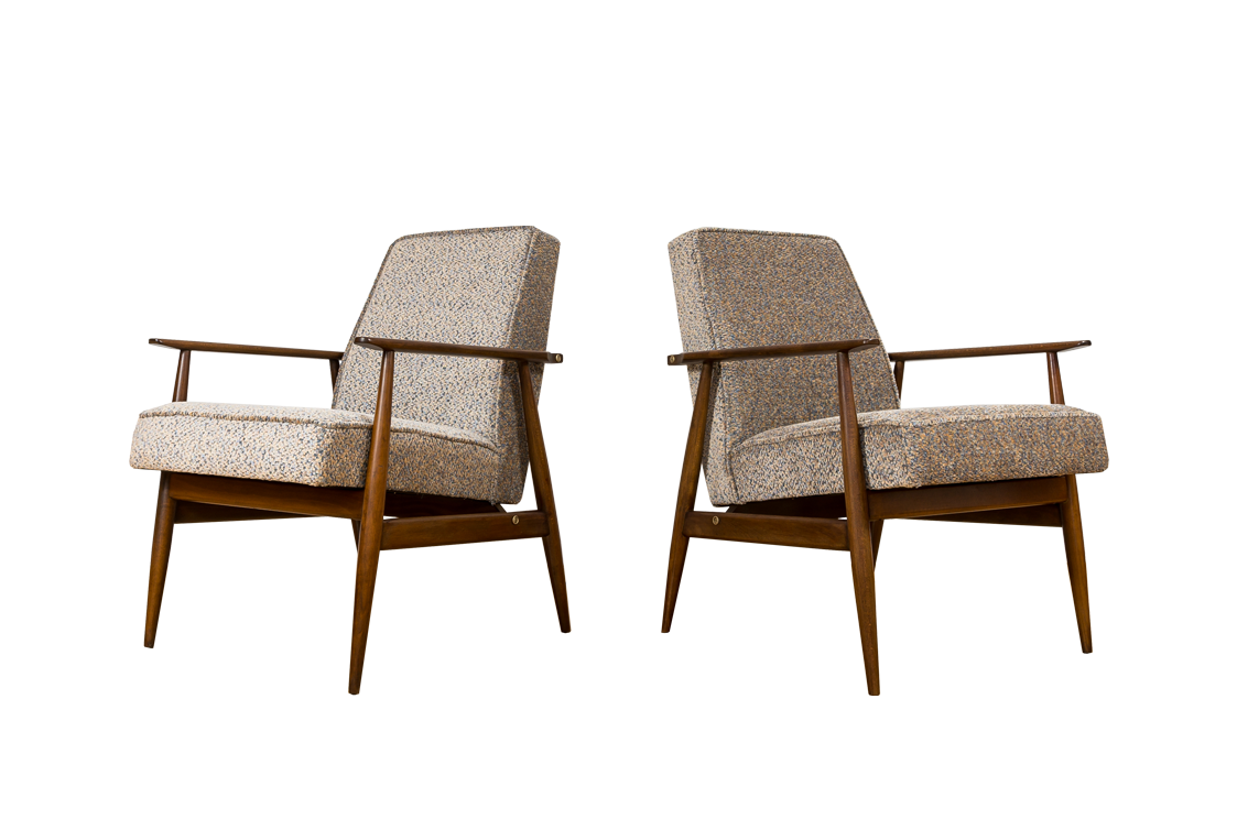 Pair Of Mid Century Armchairs By H. Lis, 1960's