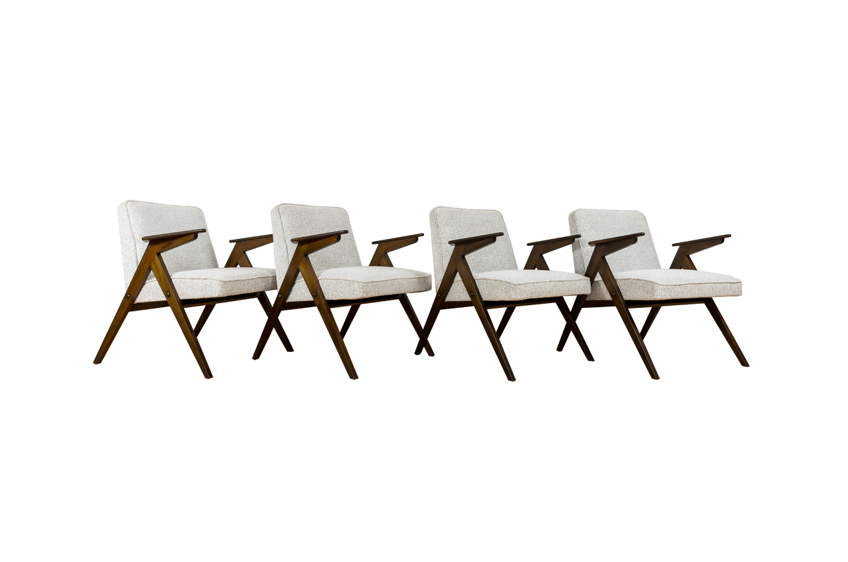 Mid Century Armchairs "Bunny" Type 300-177, 1970's, Set Of 4