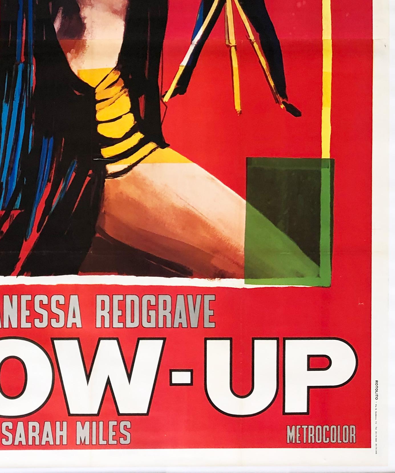 Blow-Up Original 1967 Italian Giant 4 Foglio Film Movie Poster, Brini