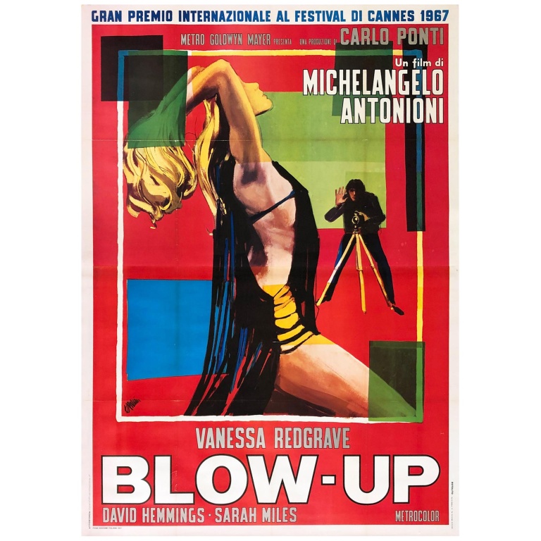 Blow-Up Original 1967 Italian Giant 4 Foglio Film Movie Poster, Brini