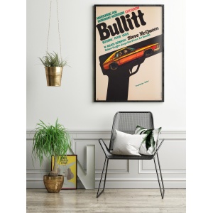 Bullitt 1971 Polish A1 Film Movie Poster, Stachurski