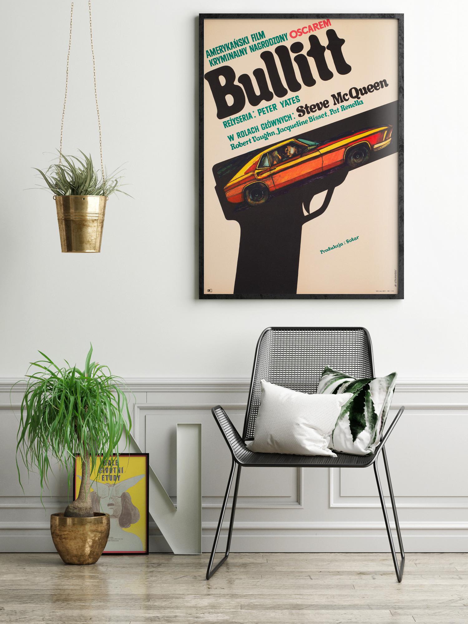 Bullitt 1971 Polish A1 Film Movie Poster, Stachurski