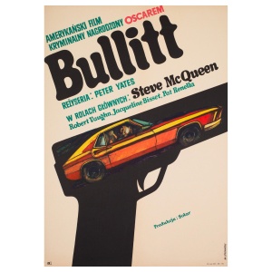 Bullitt 1971 Polish A1 Film Movie Poster, Stachurski