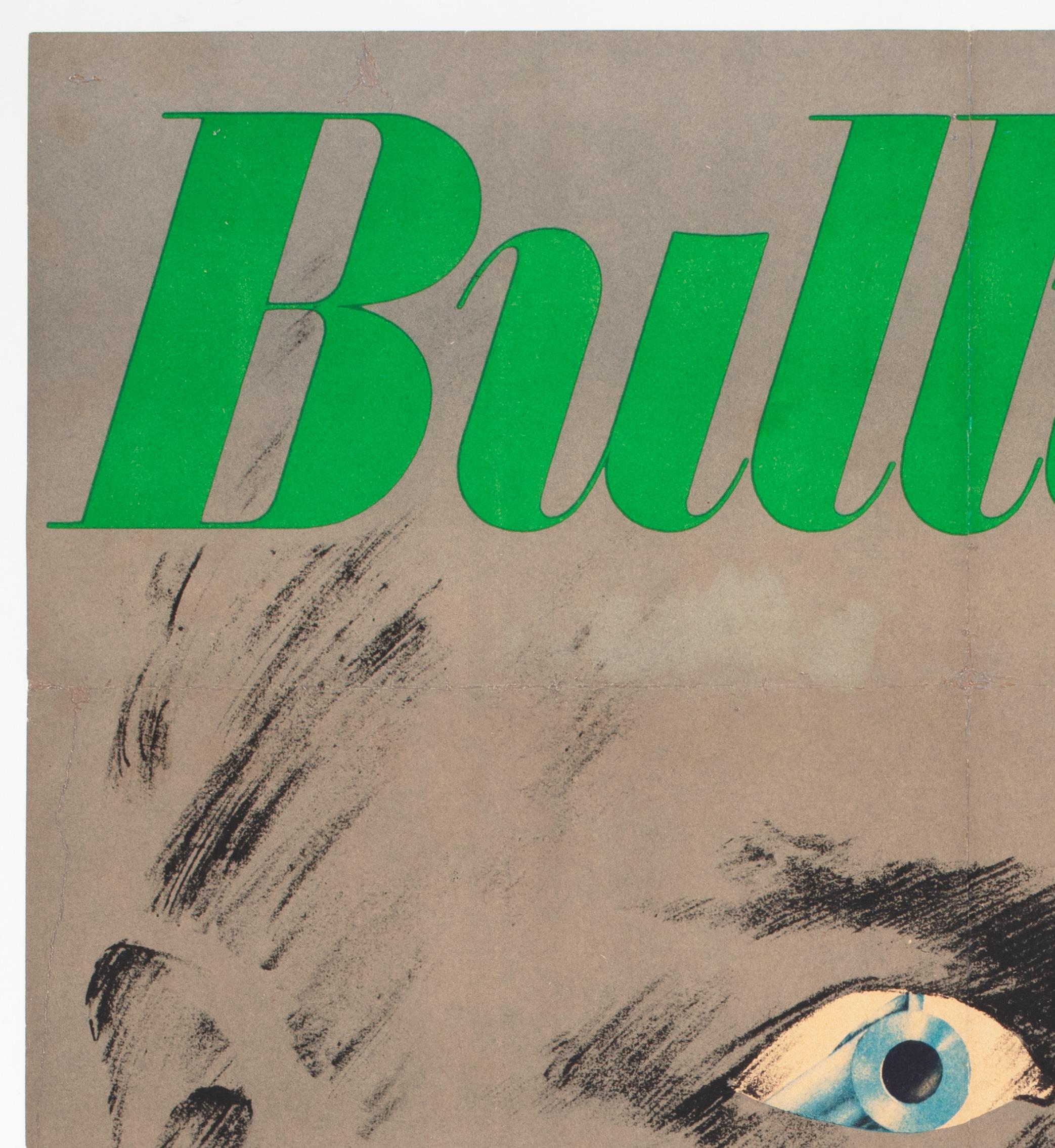 Bullitt 1977 East German Film Movie Poster, Segner, Linen Backed