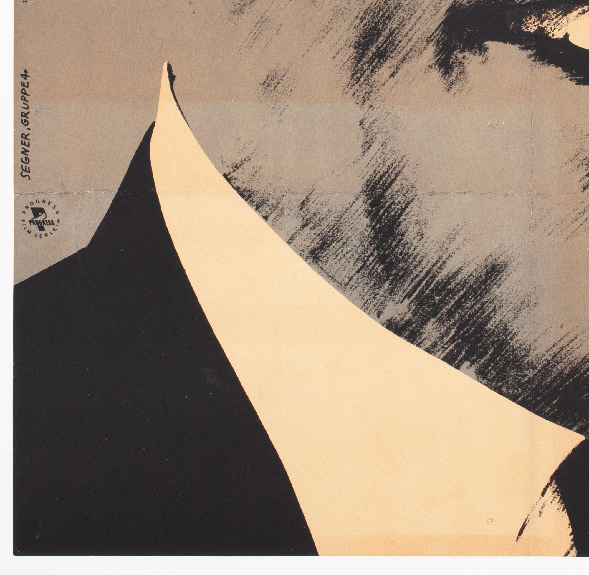 Bullitt 1977 East German Film Movie Poster, Segner, Linen Backed