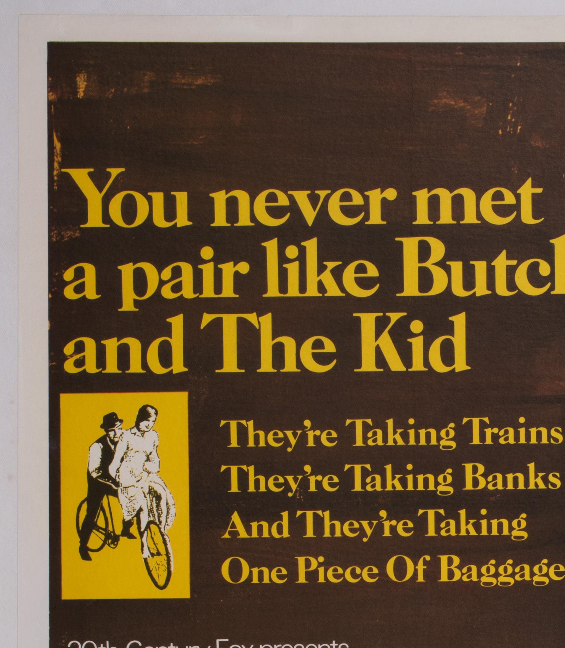 Butch Cassidy and the Sundance Kid UK Film Movie Poster, Tom Beauvais, 1969