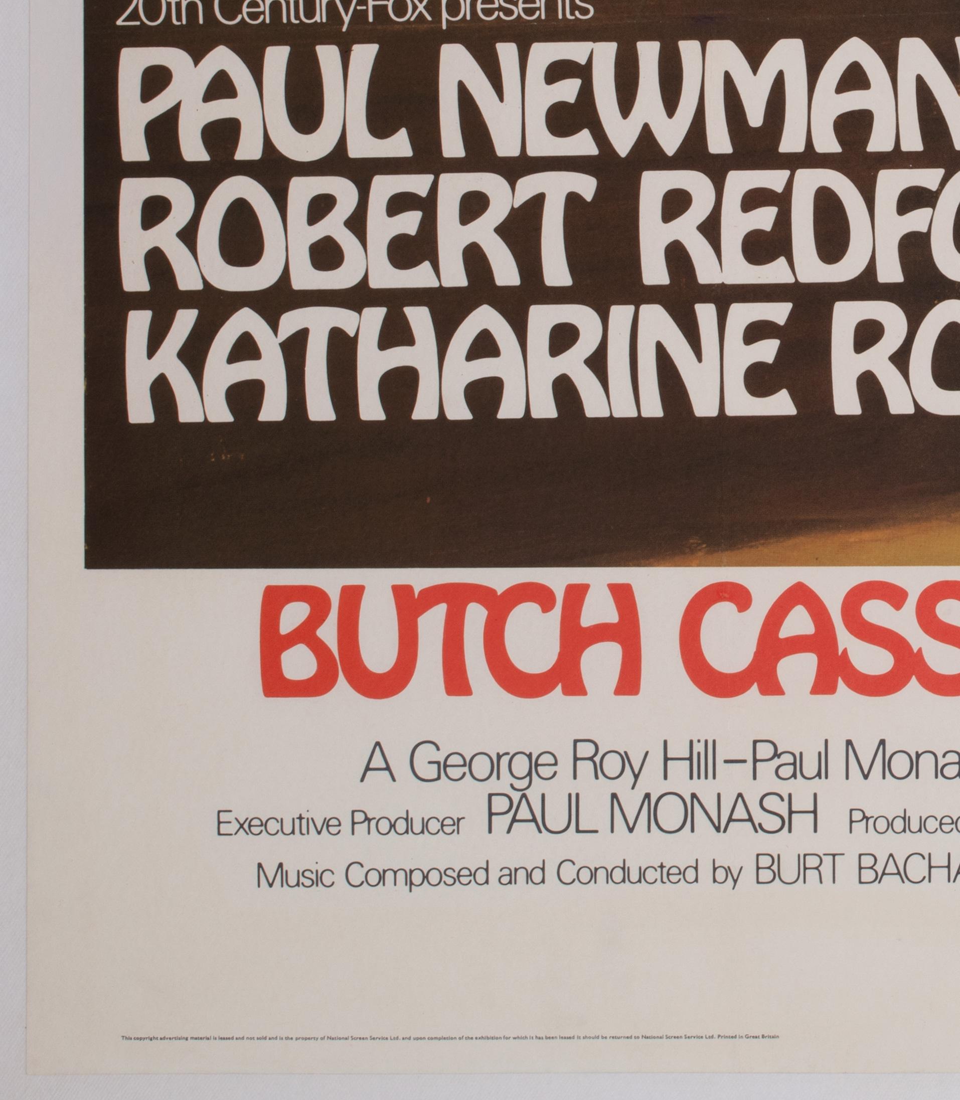 Butch Cassidy and the Sundance Kid UK Film Movie Poster, Tom Beauvais, 1969