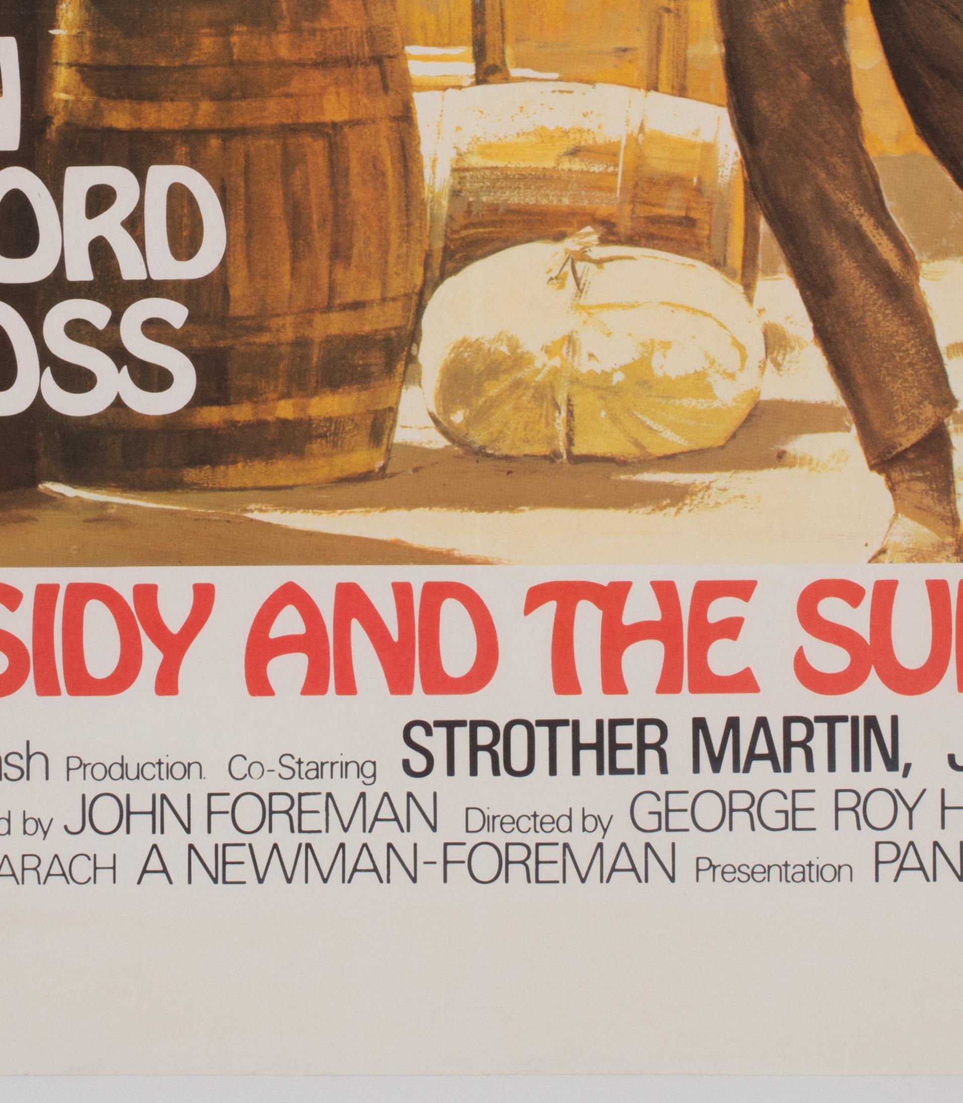 Butch Cassidy and the Sundance Kid UK Film Movie Poster, Tom Beauvais, 1969