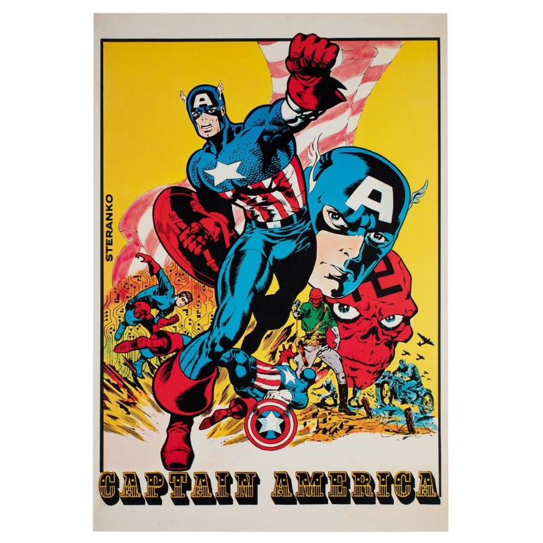Captain America Vintage 1970s US Poster, Steranko