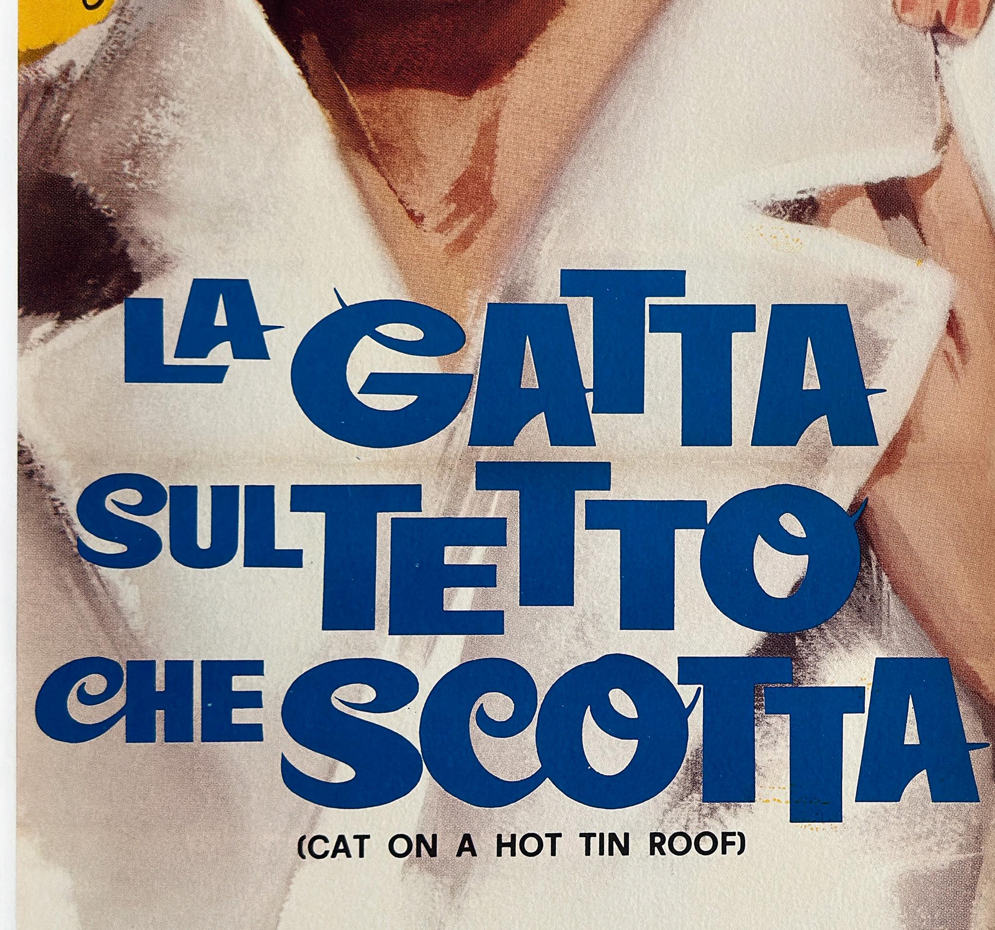 Cat on a Hot Tin Roof R1966 Italian 2 Foglio Film Movie Poster, Silvano Campeggi