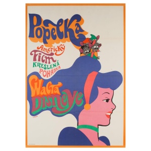 Cinderella Original Large Czech Film Poster, Karel Vaca, 1970