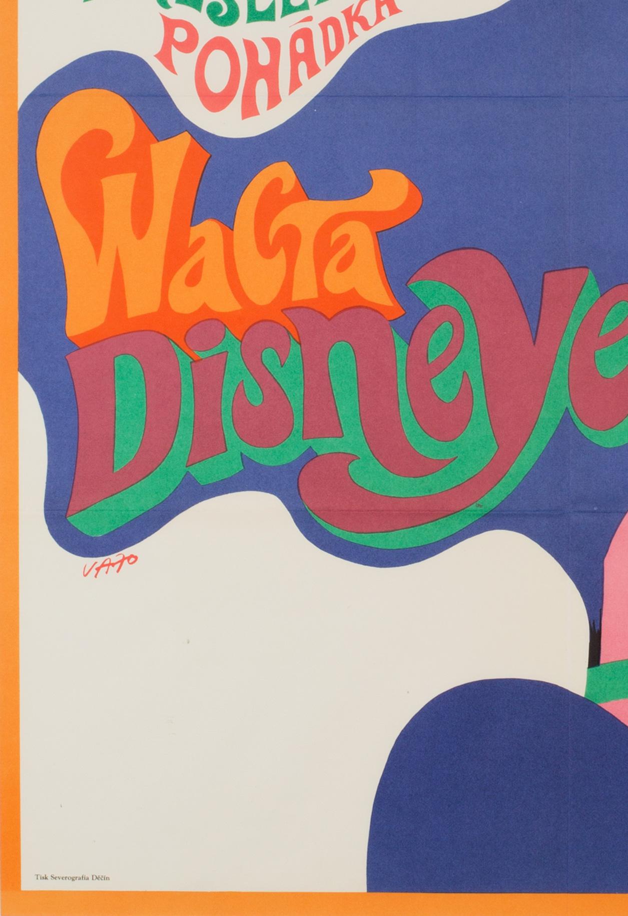 Cinderella Original Large Czech Film Poster, Karel Vaca, 1970