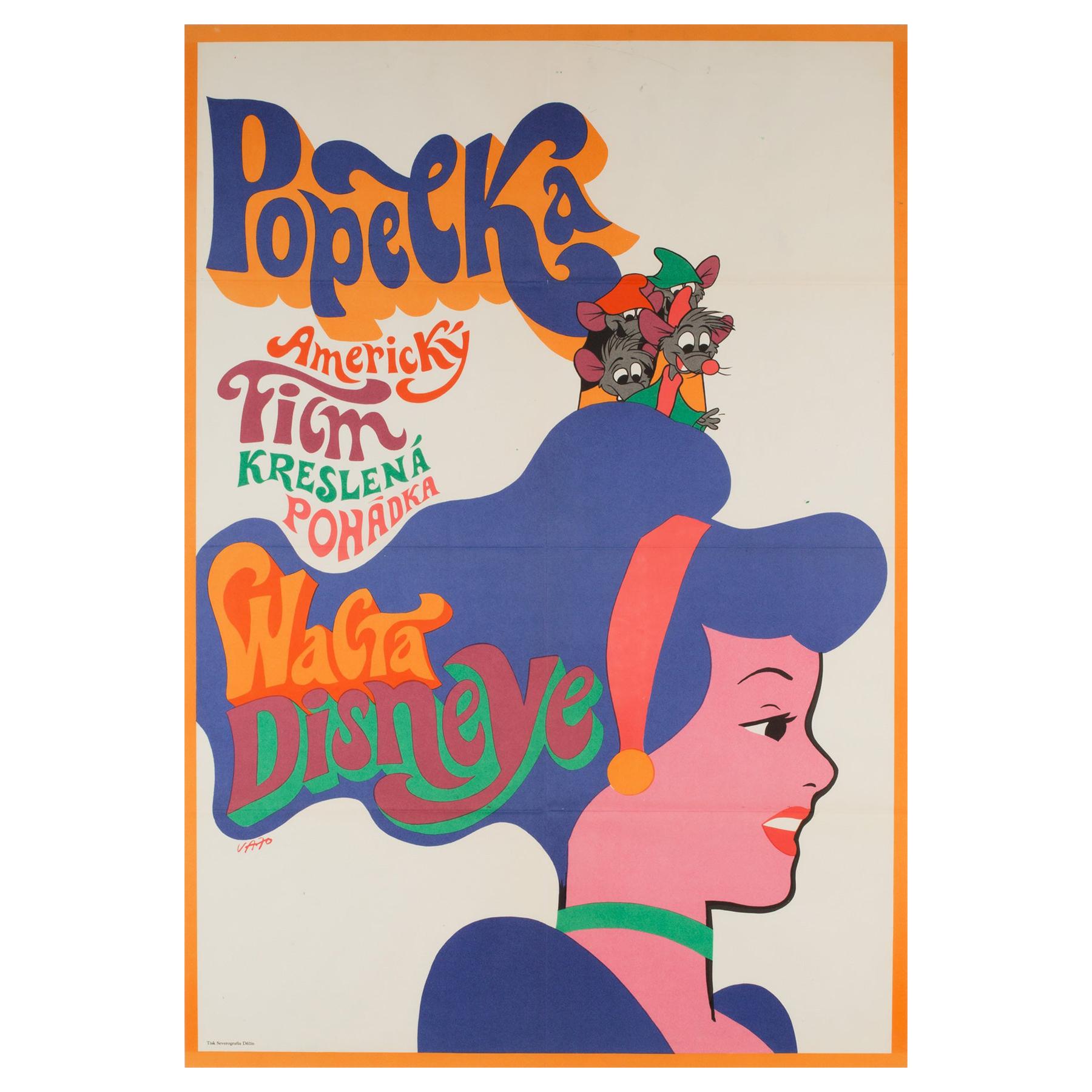 Cinderella Original Large Czech Film Poster, Karel Vaca, 1970