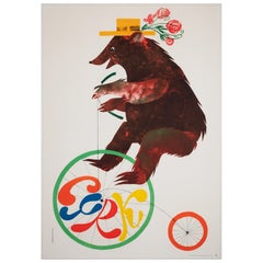 CYRK Lion Tamer 1960s Polish Circus Poster, Srokowski