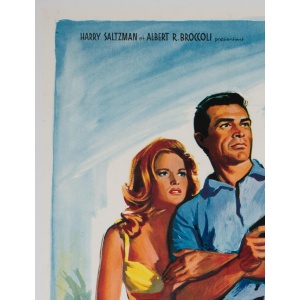 Dr No Original French James Bond Film Poster, Boris Grinsson, 1963