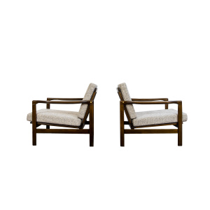 Pair of "B-7522" armchairs by Zenon Bączyk, Poland, 1960's