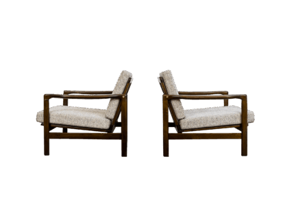 Pair of "B-7522" armchairs by Zenon Bączyk, Poland, 1960's