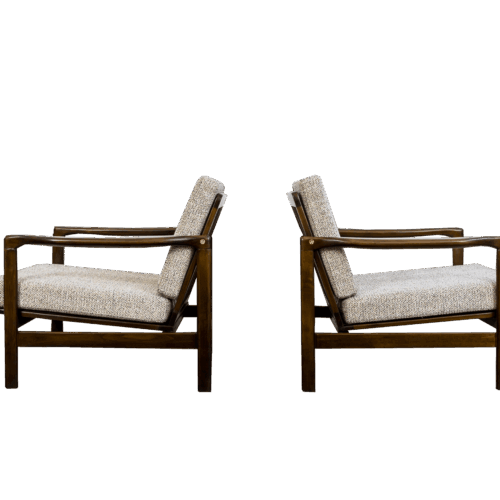Pair of "B-7522" armchairs by Zenon Bączyk, Poland, 1960's