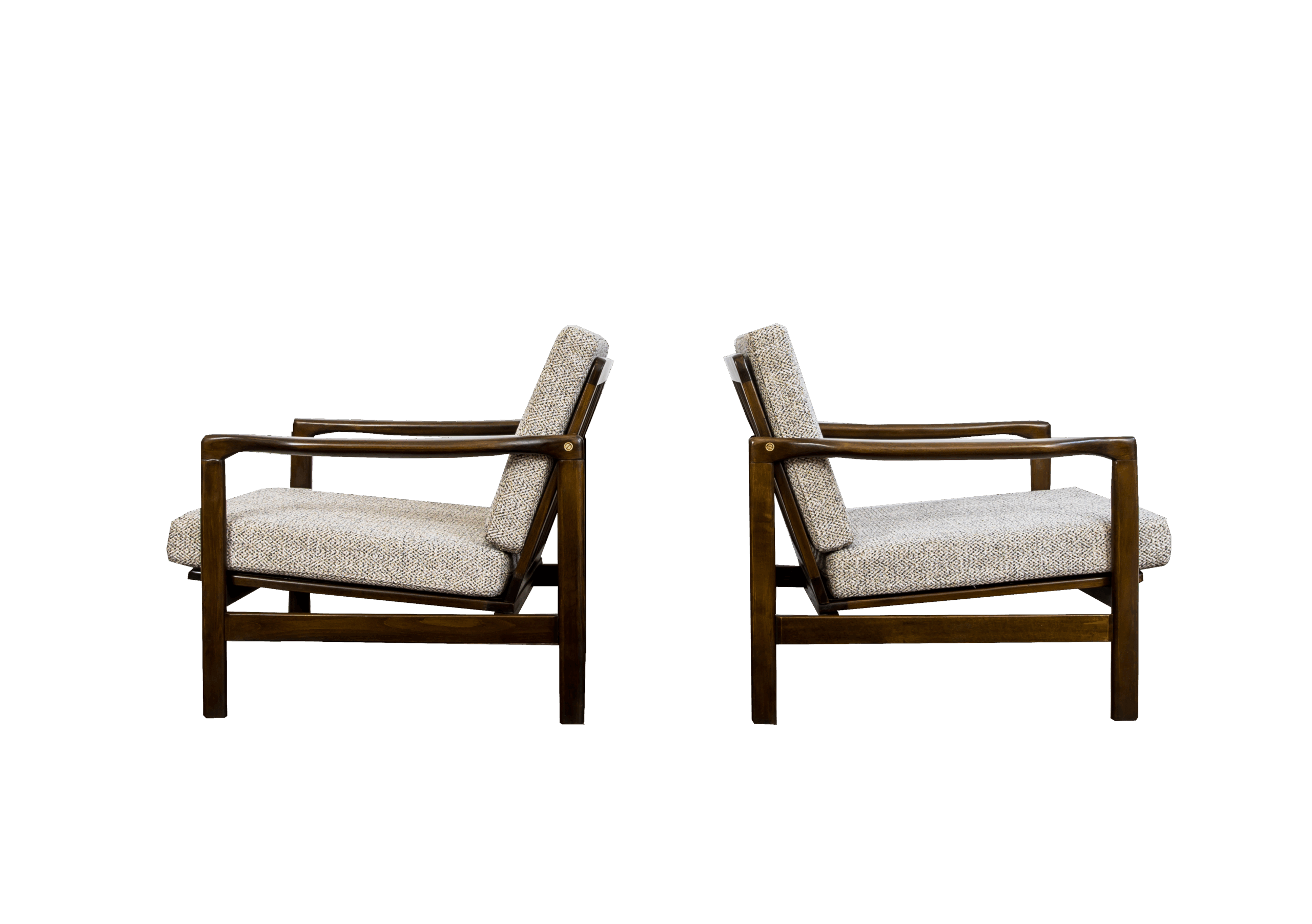 Pair of "B-7522" armchairs by Zenon Bączyk, Poland, 1960's