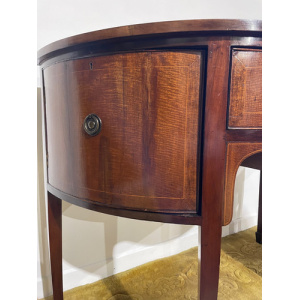 Edwardian Mahogany Inlaid Demi Lune Sideboard