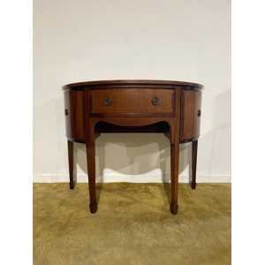 Edwardian Mahogany Inlaid Demi Lune Sideboard