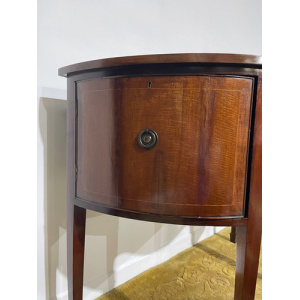 Edwardian Mahogany Inlaid Demi Lune Sideboard