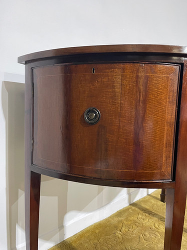 Edwardian Mahogany Inlaid Demi Lune Sideboard