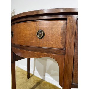 Edwardian Mahogany Inlaid Demi Lune Sideboard
