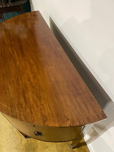Edwardian Mahogany Inlaid Demi Lune Sideboard