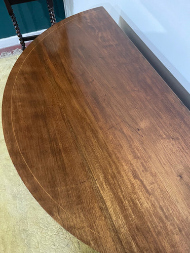 Edwardian Mahogany Inlaid Demi Lune Sideboard